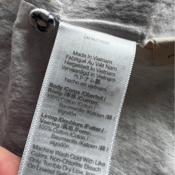 Madewell Blue & White Crinkle Wrap Mini Dress in Quilted Floral Sz 2 - Picture 13 of 16